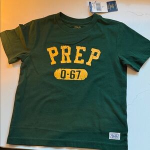 Polo by Ralph Lauren Kids Dark Green T-Shirt with Yellow Print